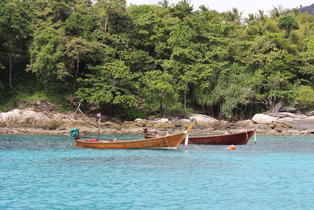 Long Tail Boats at Raya Yai Island